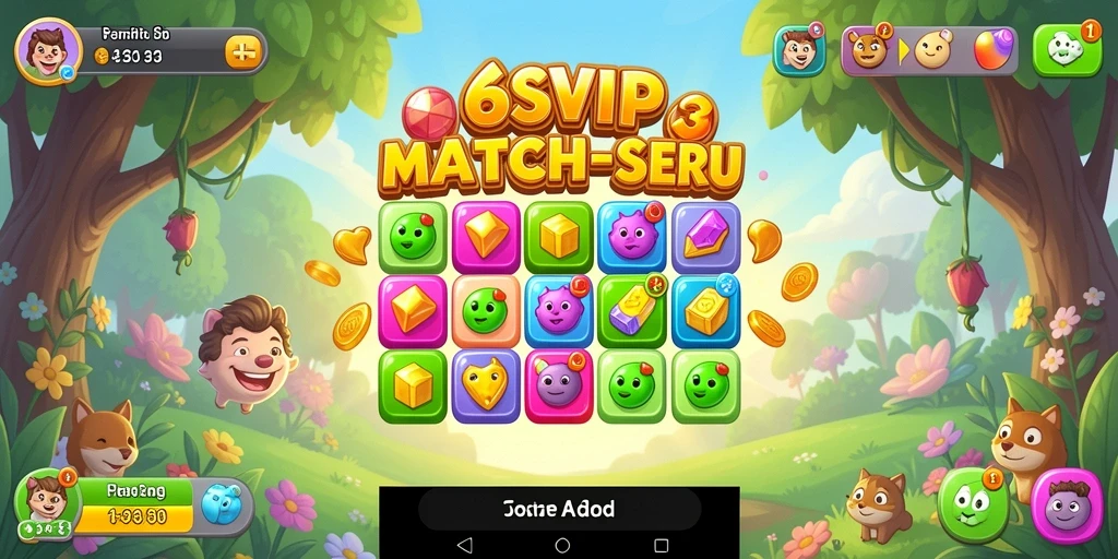 Tampilan gameplay seru di 6SVIP dengan tantangan Match-3.