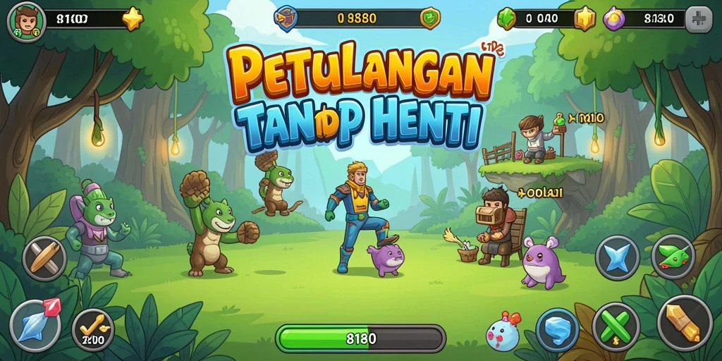 Tampilan menarik dari gameplay 8180 dengan karakter yang aktif.