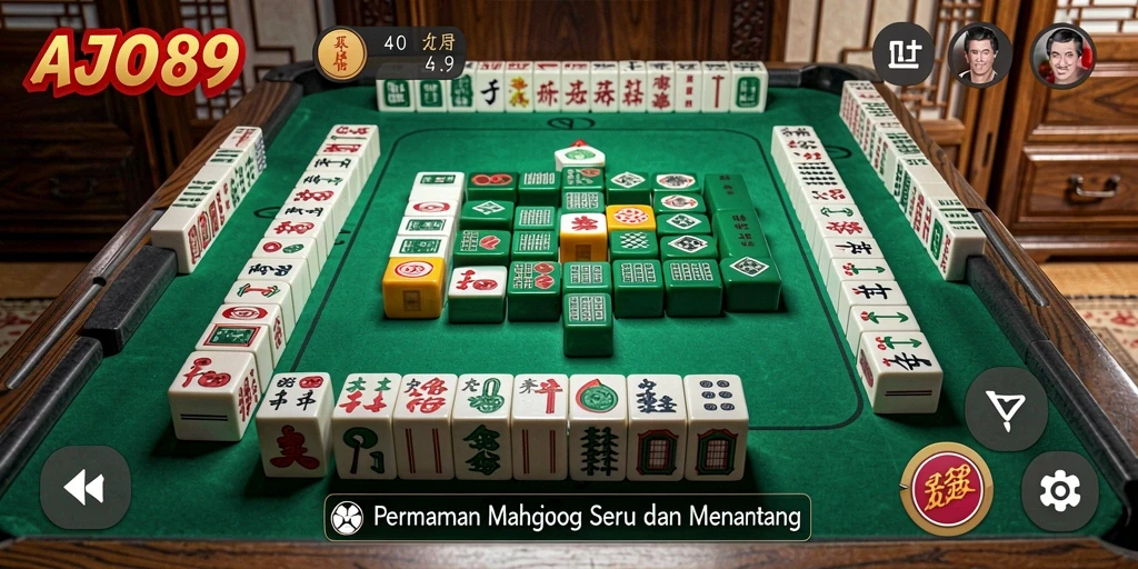 Tampilan gameplay AJO89 saat bermain Mahjong yang seru.