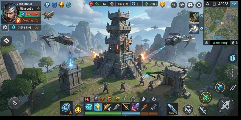 Gameplay seru dan menegangkan dalam game Tower Defense.