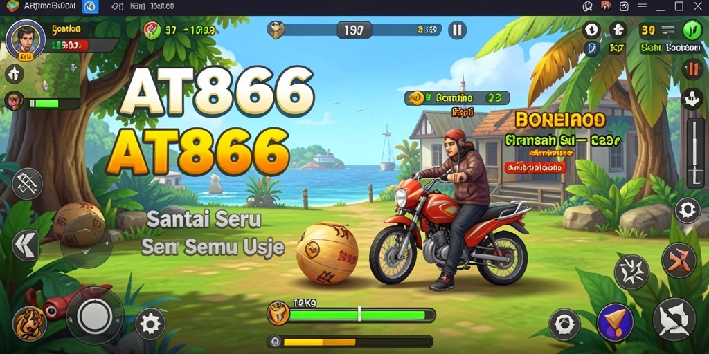 Tampilan gameplay AT866 yang ceria dan menghibur.
