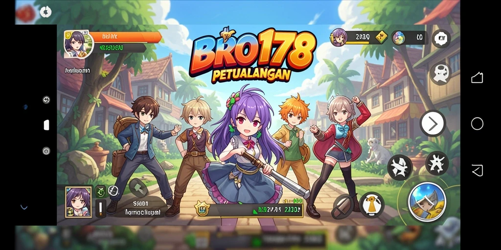 Tampilan gameplay menarik dengan karakter Anime yang beragam.