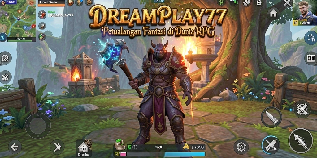 Tampilan gameplay seru dalam RPG DREAMPLAY77.