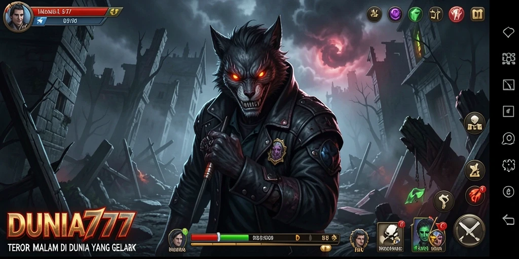 Tangkapan layar gameplay DUNIA777 menampilkan suasana horror yang mendalam.