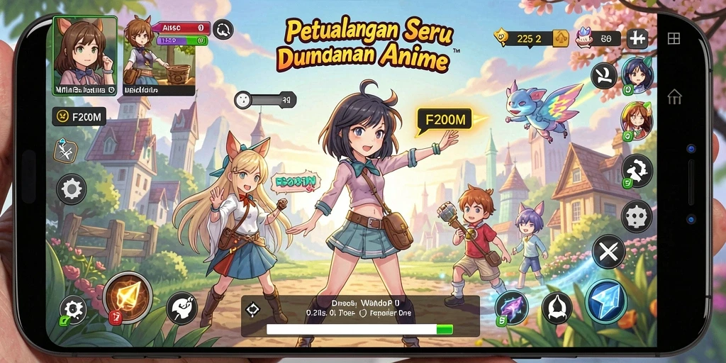 Tampilan gameplay seru dan menarik dalam F200M.