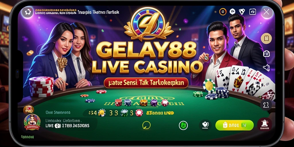 Tampilan permainan Live Casino menarik di GELAY88 dengan dealer profesional.