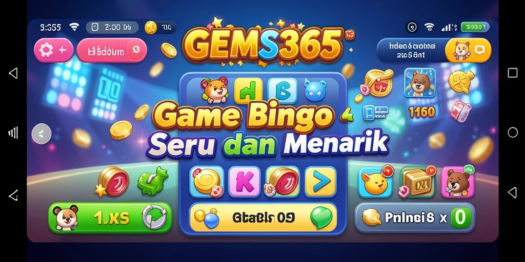 Tampilan menarik dari gameplay Bingo di GEMS365.