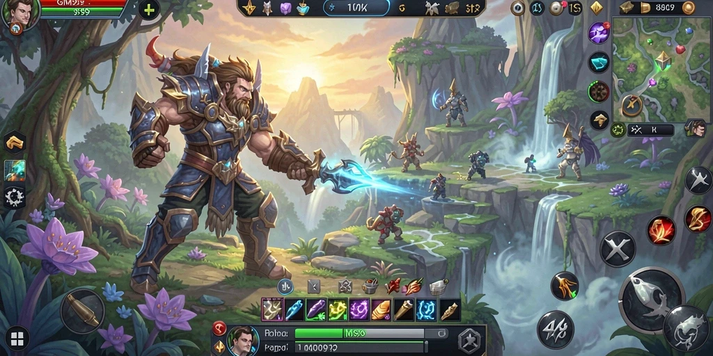 Screenshot GIM999 menunjukkan aksi pertempuran seru dalam dunia MMORPG.