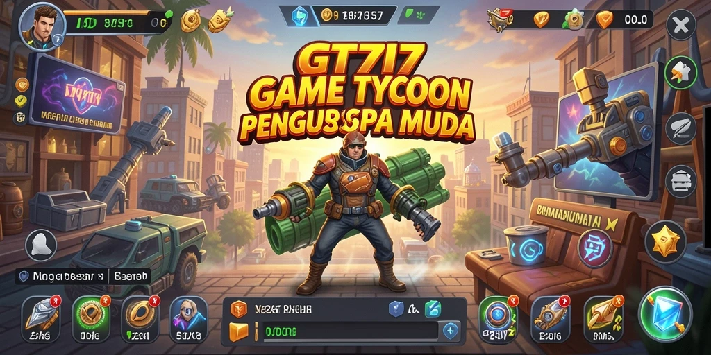Tampilan gameplay GT777 yang menarik dalam dunia bisnis Tycoon.