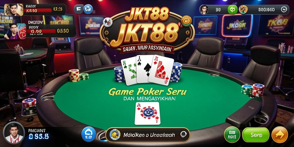 Tampilan gameplay JKT88 yang menarik dengan aksi Poker seru.