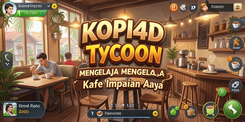 Screenshot menunjukkan gameplay seru KOPI4D sebagai game Tycoon.