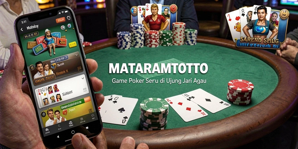 Tampilan gameplay poker yang seru dan penuh tantangan.