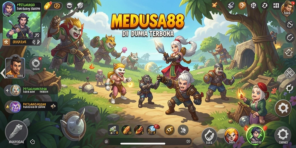 Tampilan gameplay menarik dari MEDUSA88 di dunia terbuka.