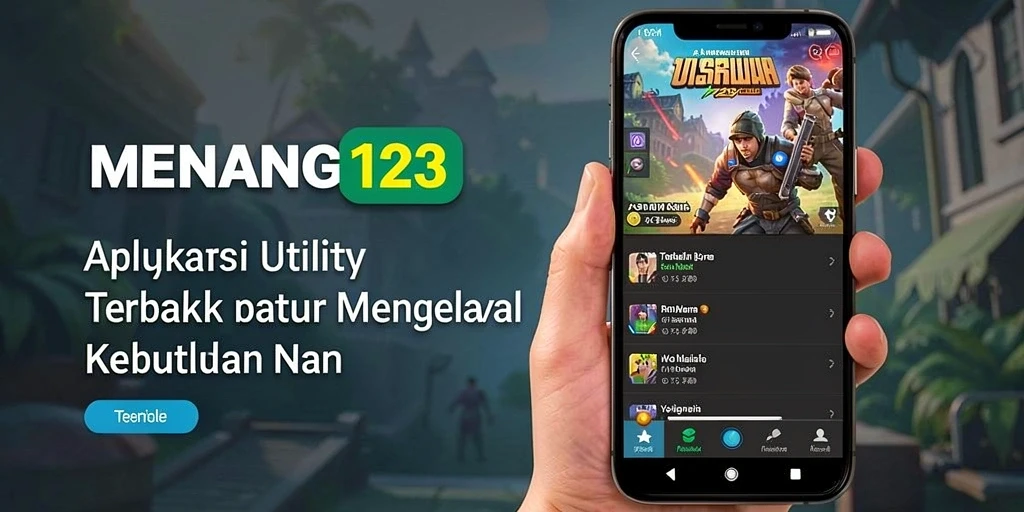 Tampilan antarmuka aplikasi MENANG123 saat digunakan.