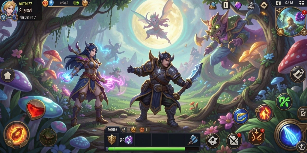 Screenshot utama MITRA77 menampilkan aksi seru dalam gameplay petualangan.