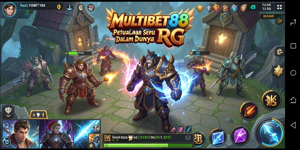 Tampilan screenshot MULTIBET88 menampilkan karakter dalam aksi di dunia fantasi.