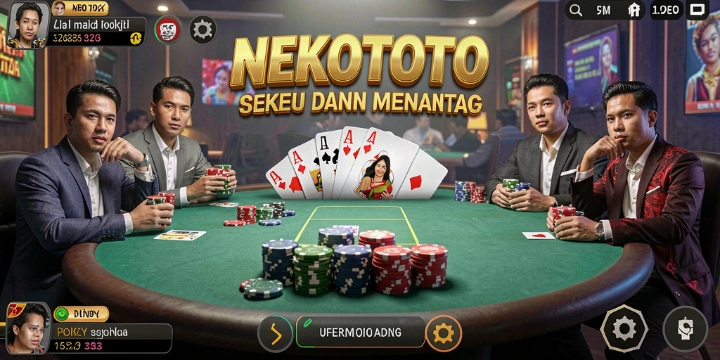 Gameplay Poker yang menantang di NEKOTOTO.