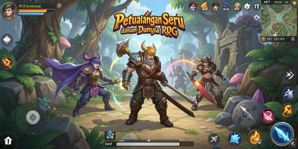 Tangkapan layar dari gameplay PP7 yang menampilkan aksi seru dan petualangan RPG.
