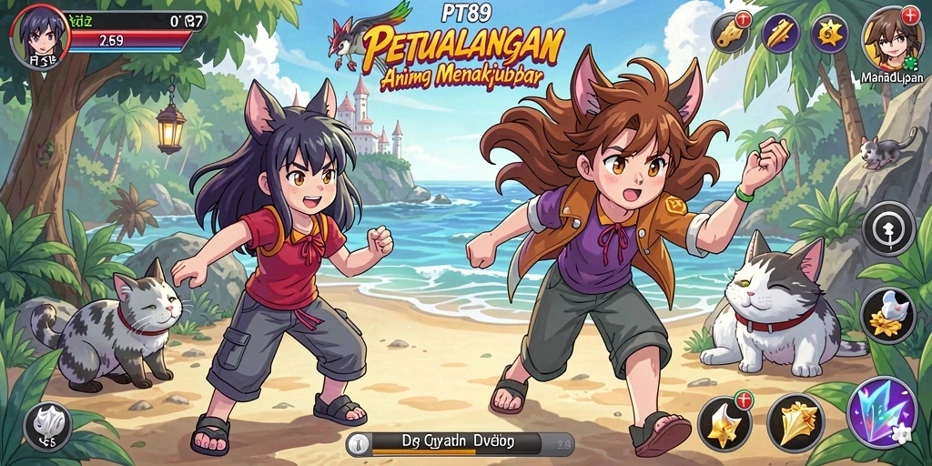 Gameplay PT89 yang menarik dan penuh warna dalam dunia Anime.
