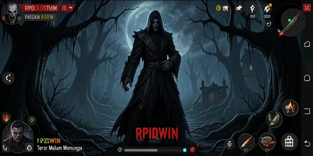 Screenshot RPIDWIN menunjukkan suasana mencekam di dalam game.