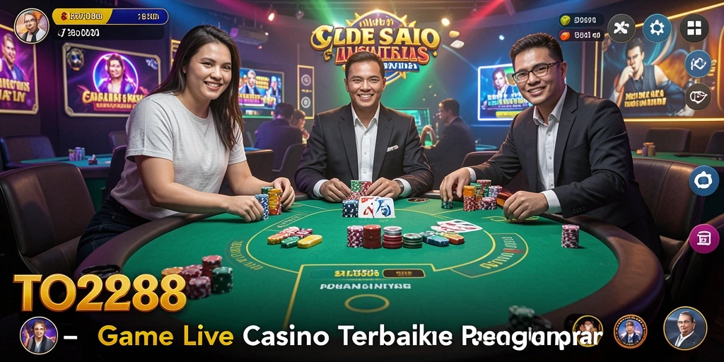 Tampilan screenshot TO288 menampilkan dealer langsung dengan gameplay mendebarkan dalam Live Casino.